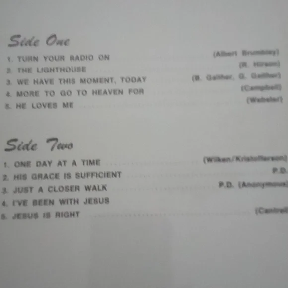 Gospelaires Quartet of Fresno California "One Day at a Time" Vinyl Record